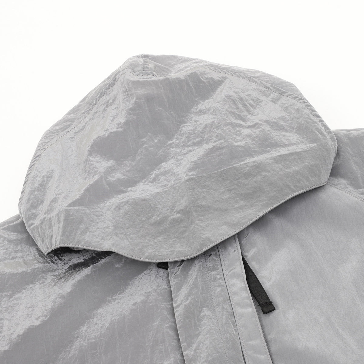 500-TC Wrinkled Corduroy Hooded Jacket Pearl Grey