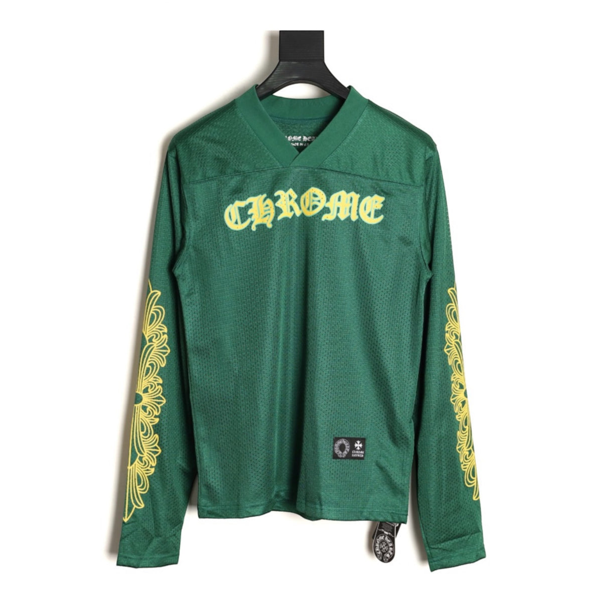 Sports Mesh Warm Up Jersey Green & Yellow