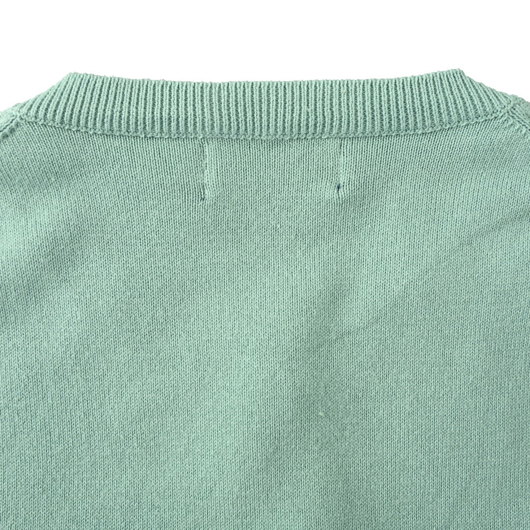 Stretch Cotton-Blend Crewneck Cardigan Cast Green