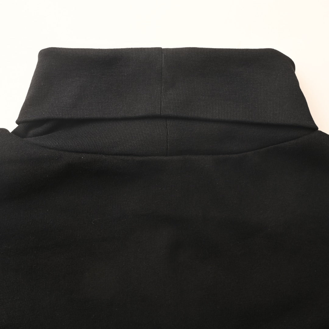 Logo-Print Turtleneck Black