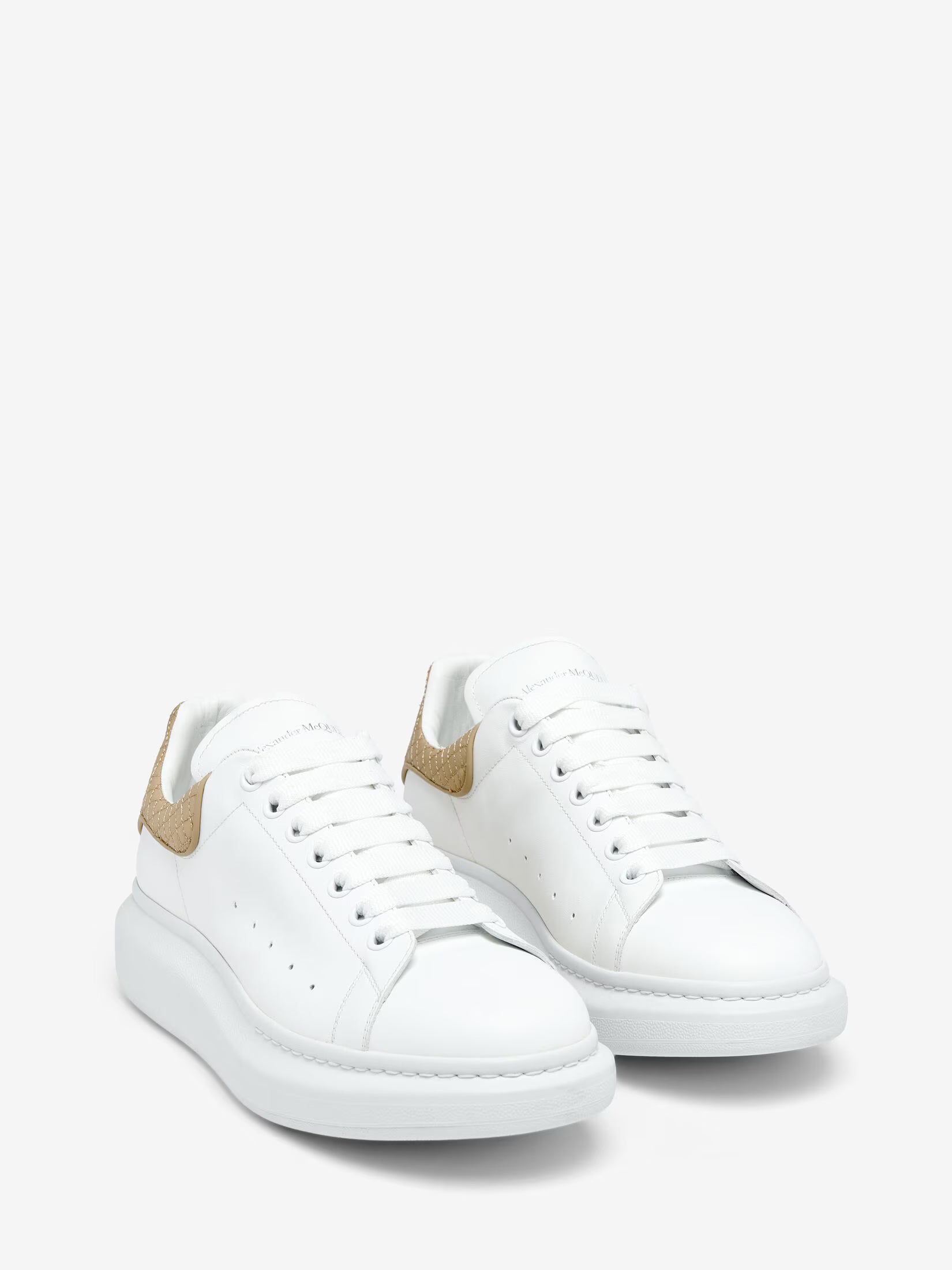 Alexander McQueen Oversized Sneaker in White Beige