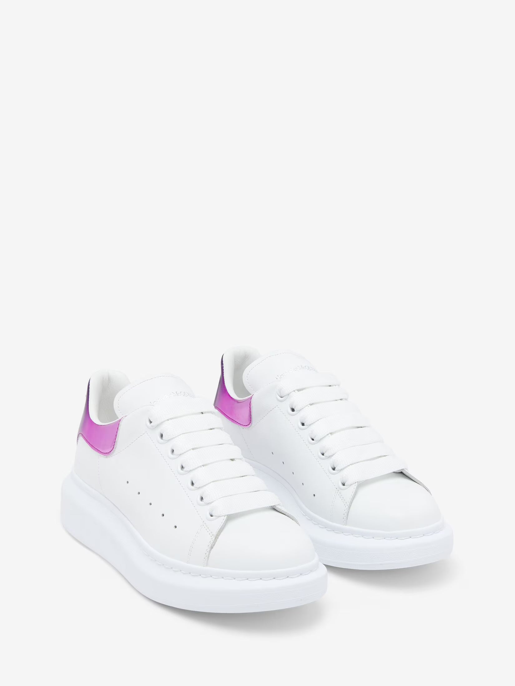 Alexander McQueen Oversized Sneaker in White & Pink