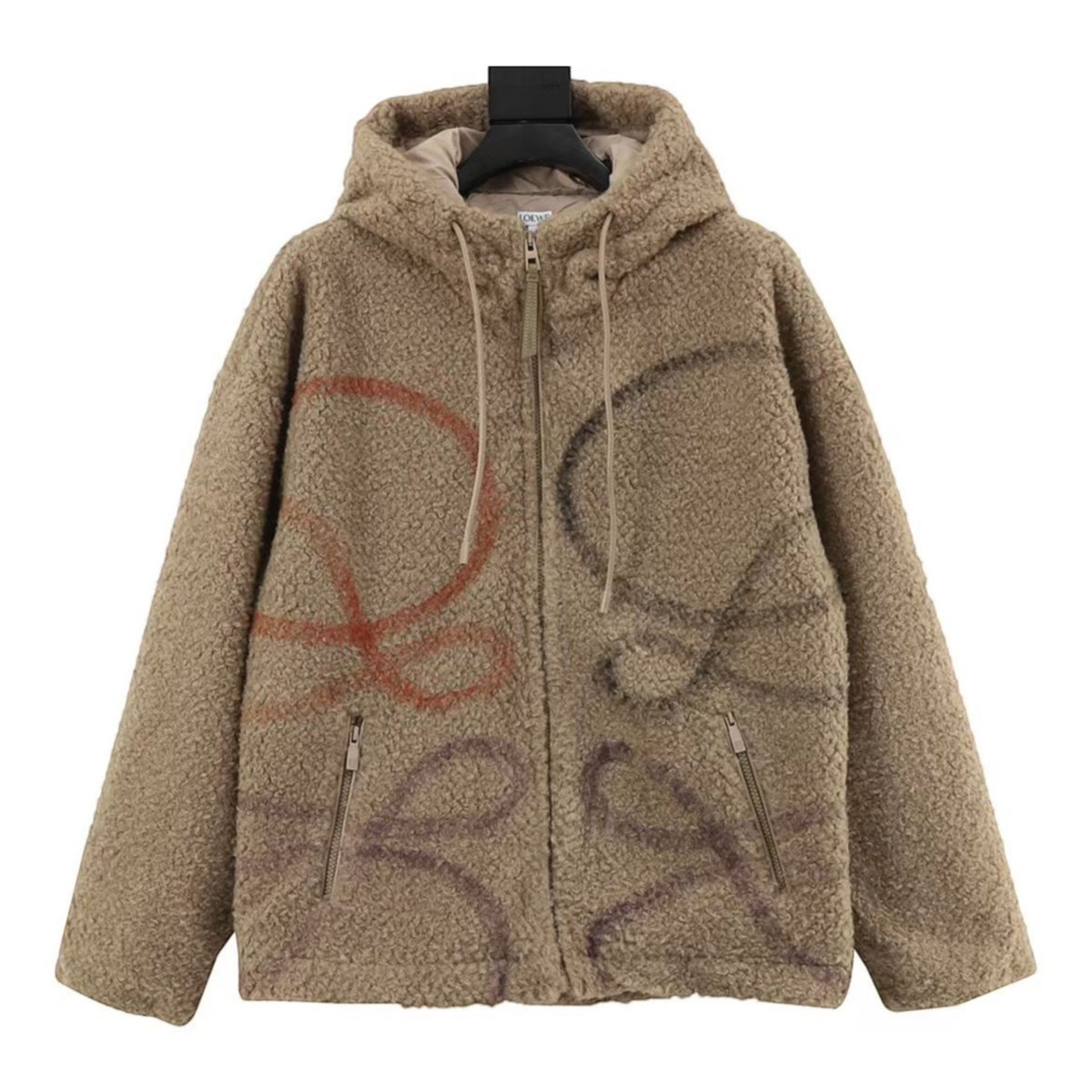 Anagram Teddy Hooded Beige Tan