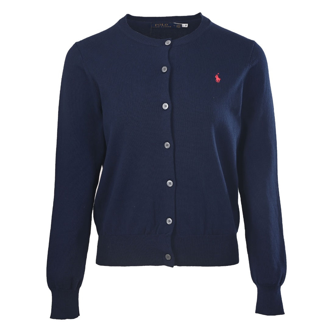Crewneck Cardigan Navy Blue