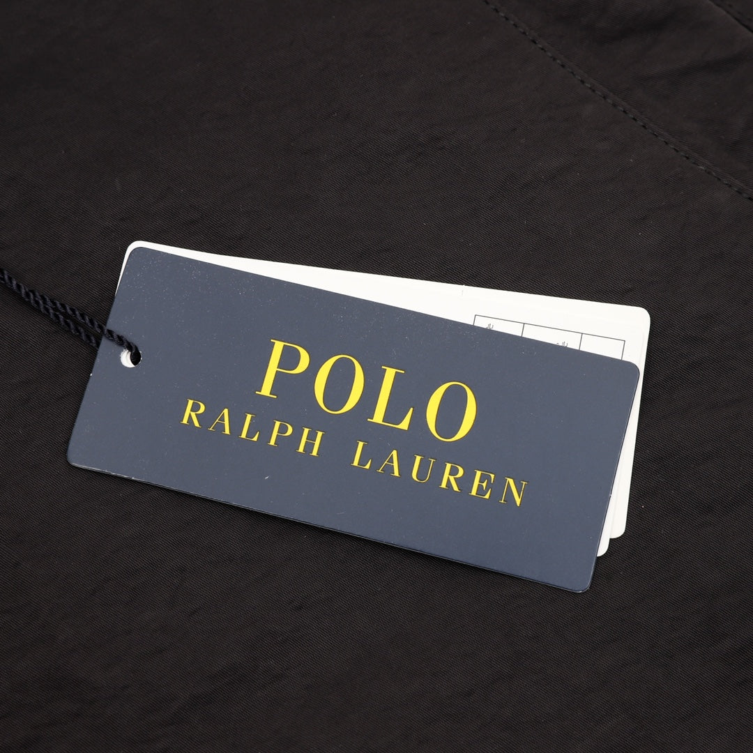 Water-Resistant Hooded Jacket Black