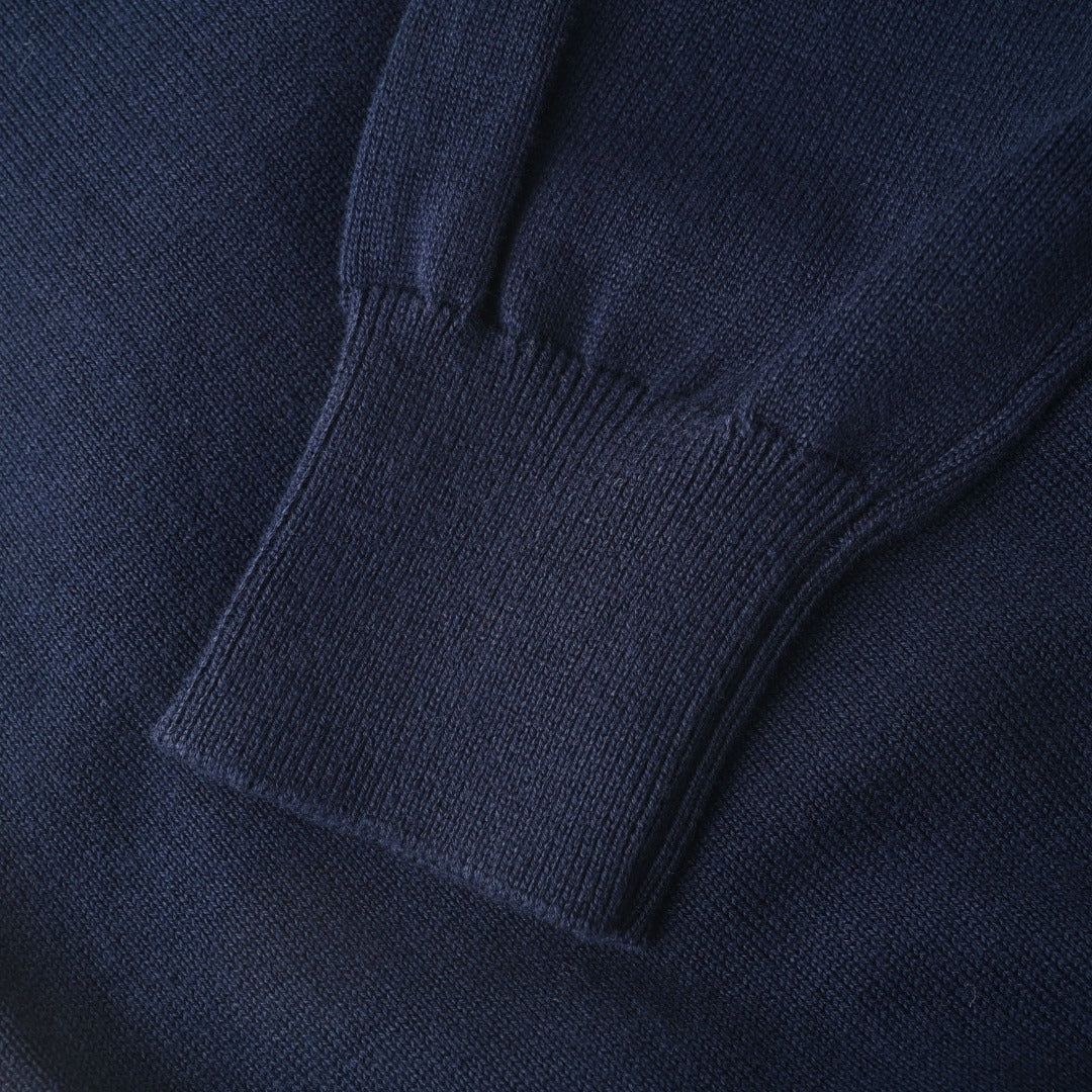 Crewneck Cardigan Navy Blue