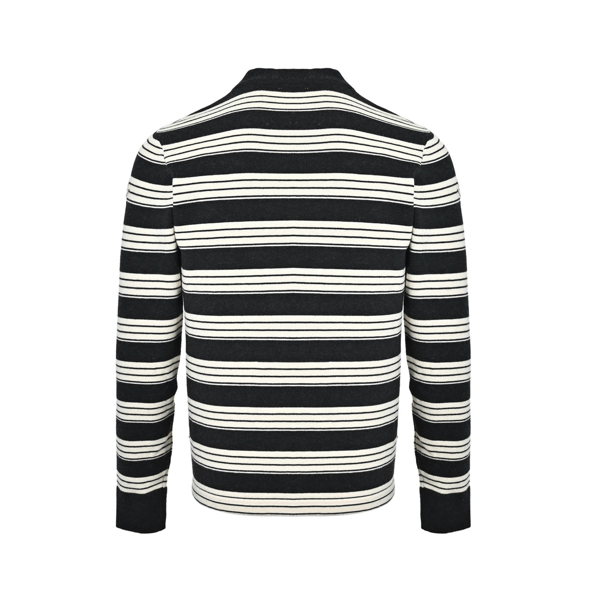 Striped Chest-Pocket Black