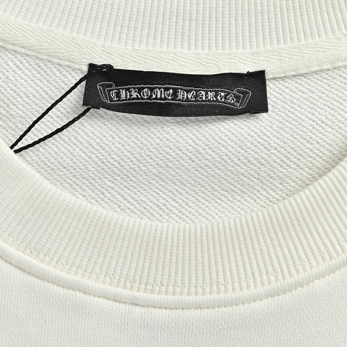 Multicolor Neck Logo Crewneck Sweatshirt White