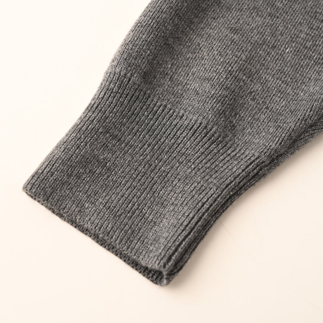 Anagram Zip-Up Hoodie Dark Grey