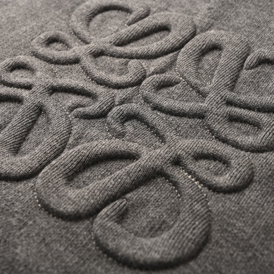 Anagram Zip-Up Hoodie Dark Grey