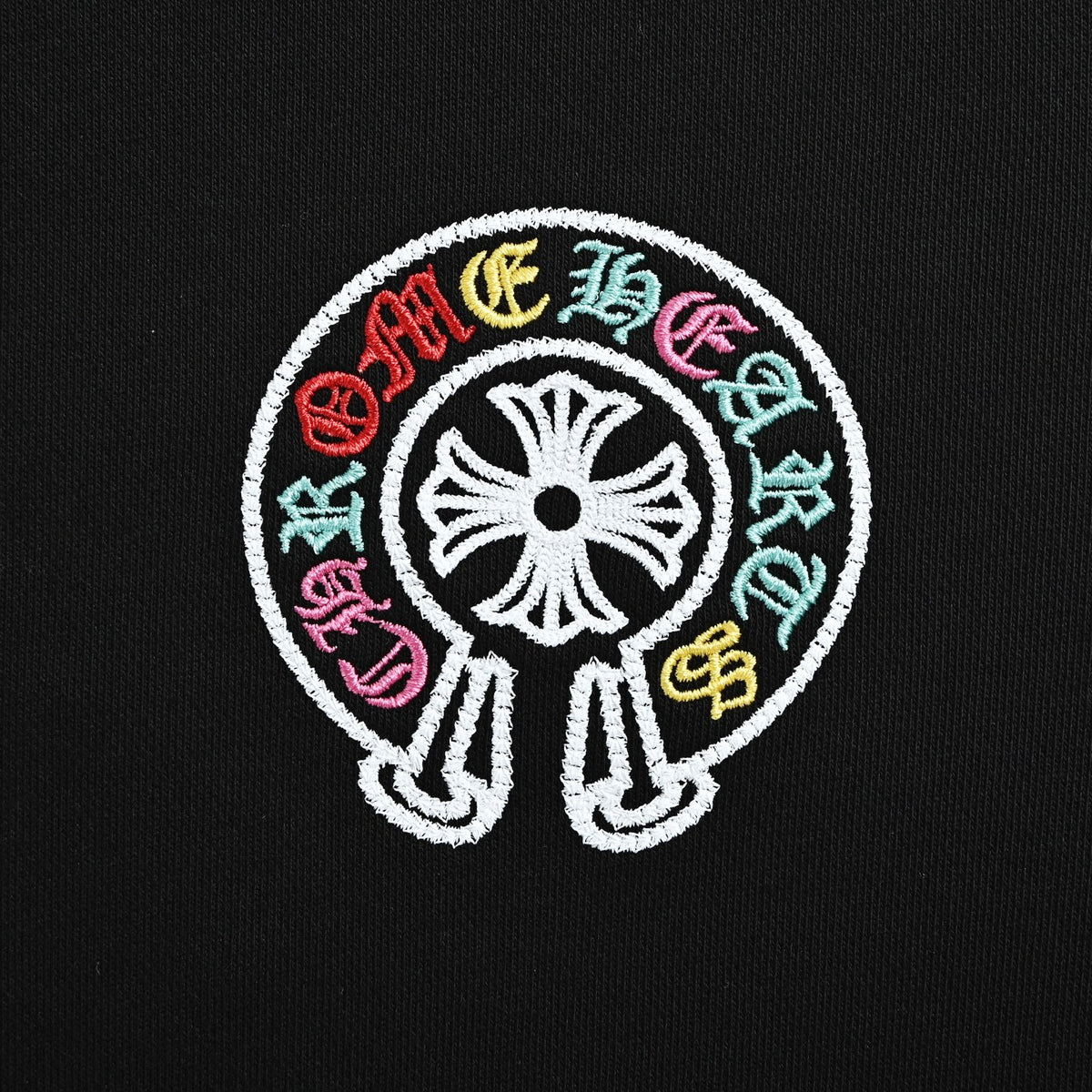 Circular Logo Pullover Hoodie Black