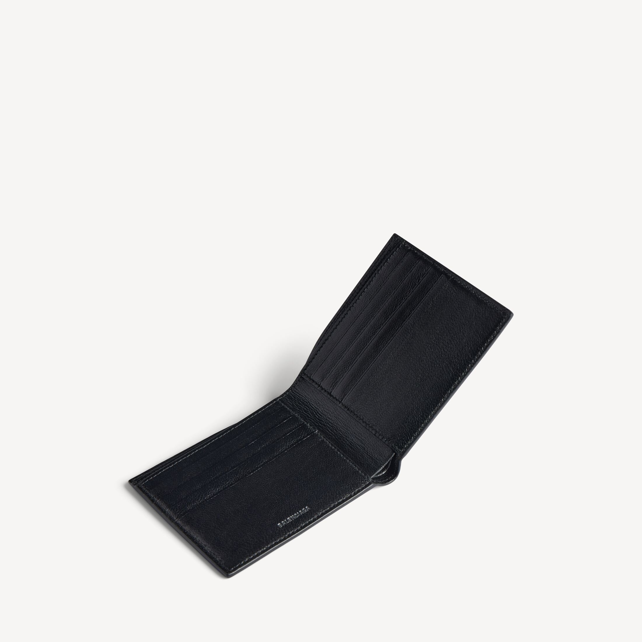 Balenciaga Cash Square Folded Wallet in Grained Calfskin