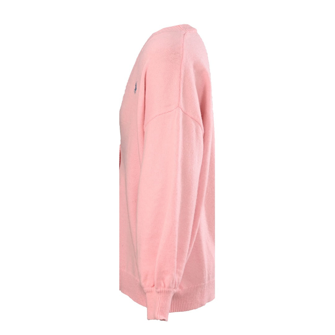 V-Neck Cardigan Pink