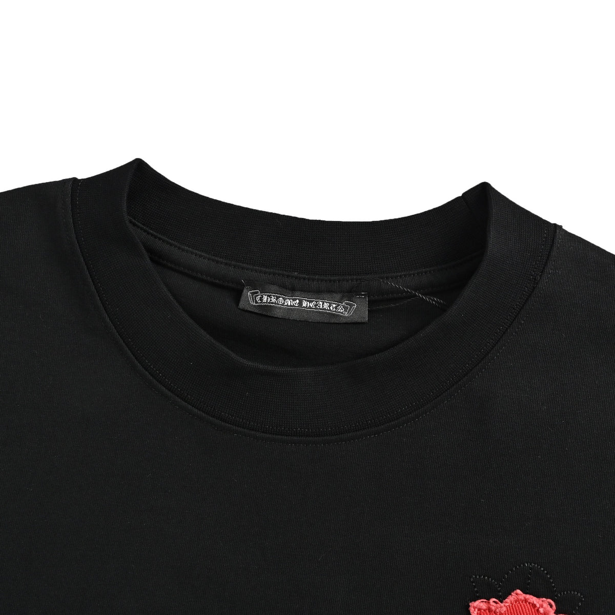 Red Cross Patch Long Sleeve T-Shirt Black