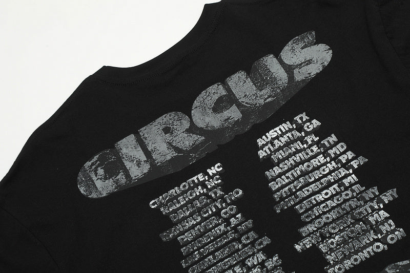 Green Hyena Tour Graphic T-Shirt Black