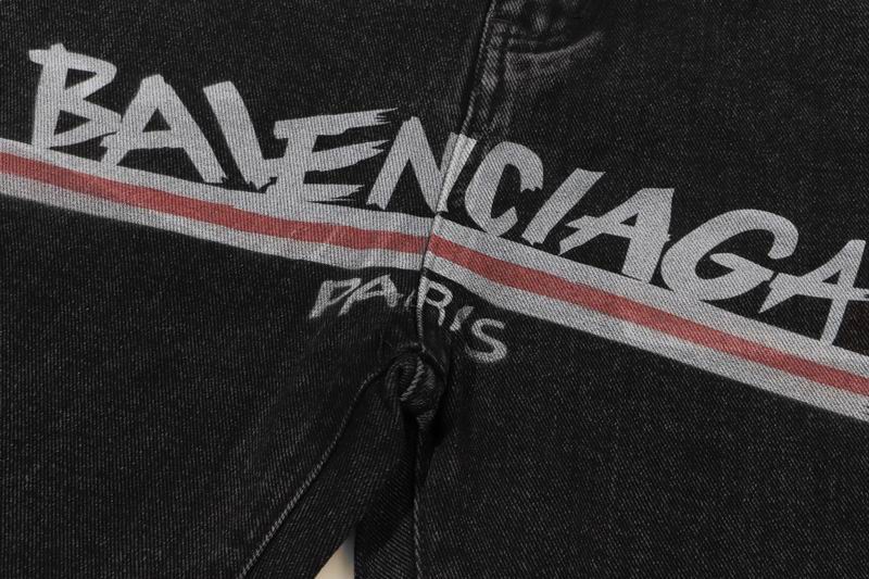 Logo Graphic Baggy Jeans Stained Black