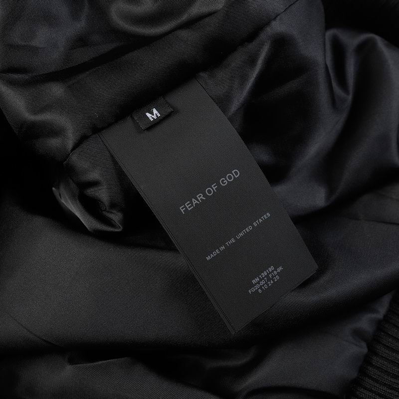 Oversized Padded Bomber Black