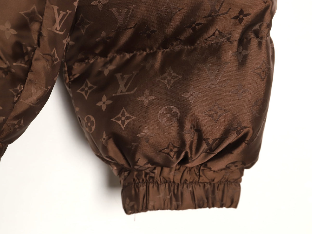 Monogram Down Blouson Dark Brown