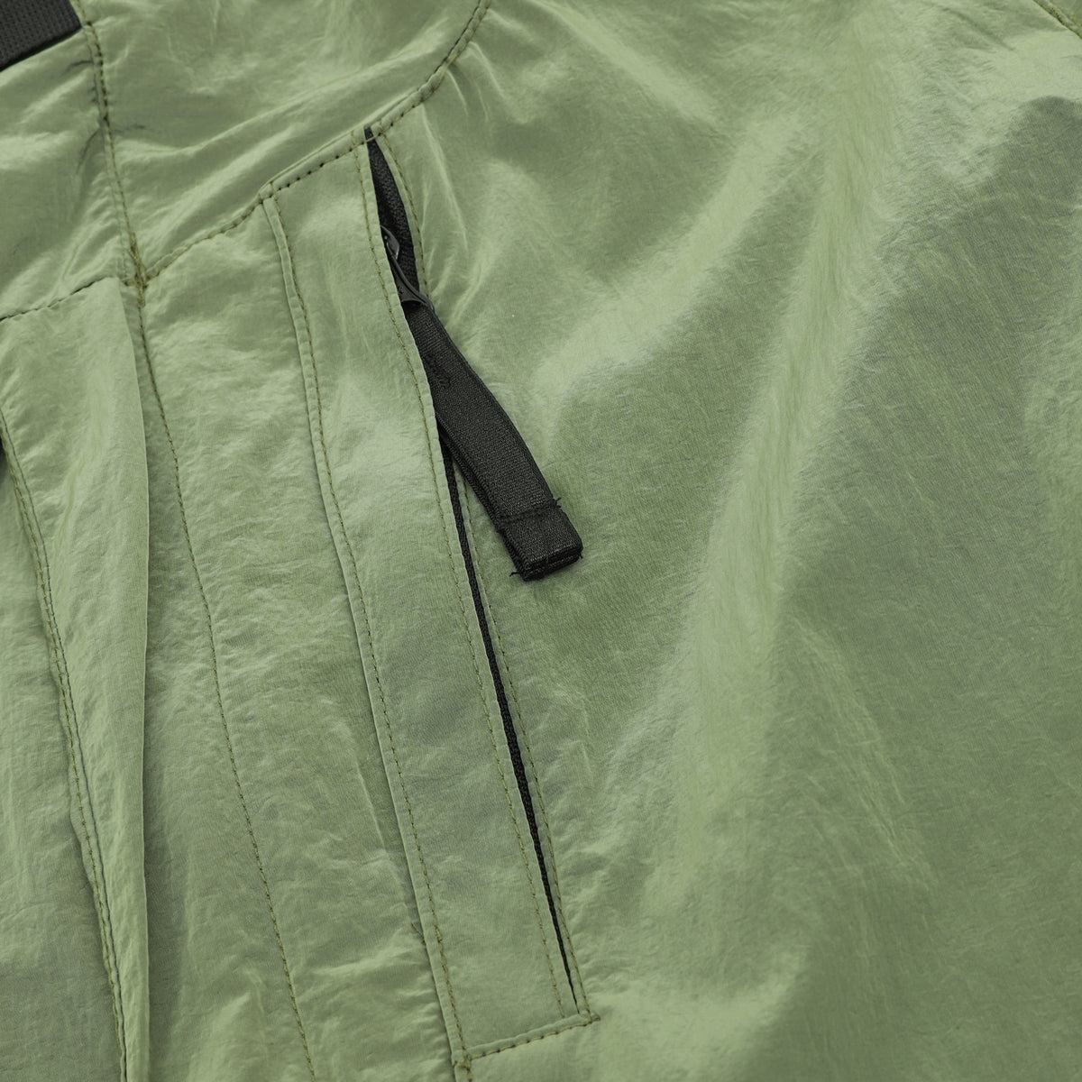 Supima Cotton Twill Stretch Hooded Jacket Sage Green