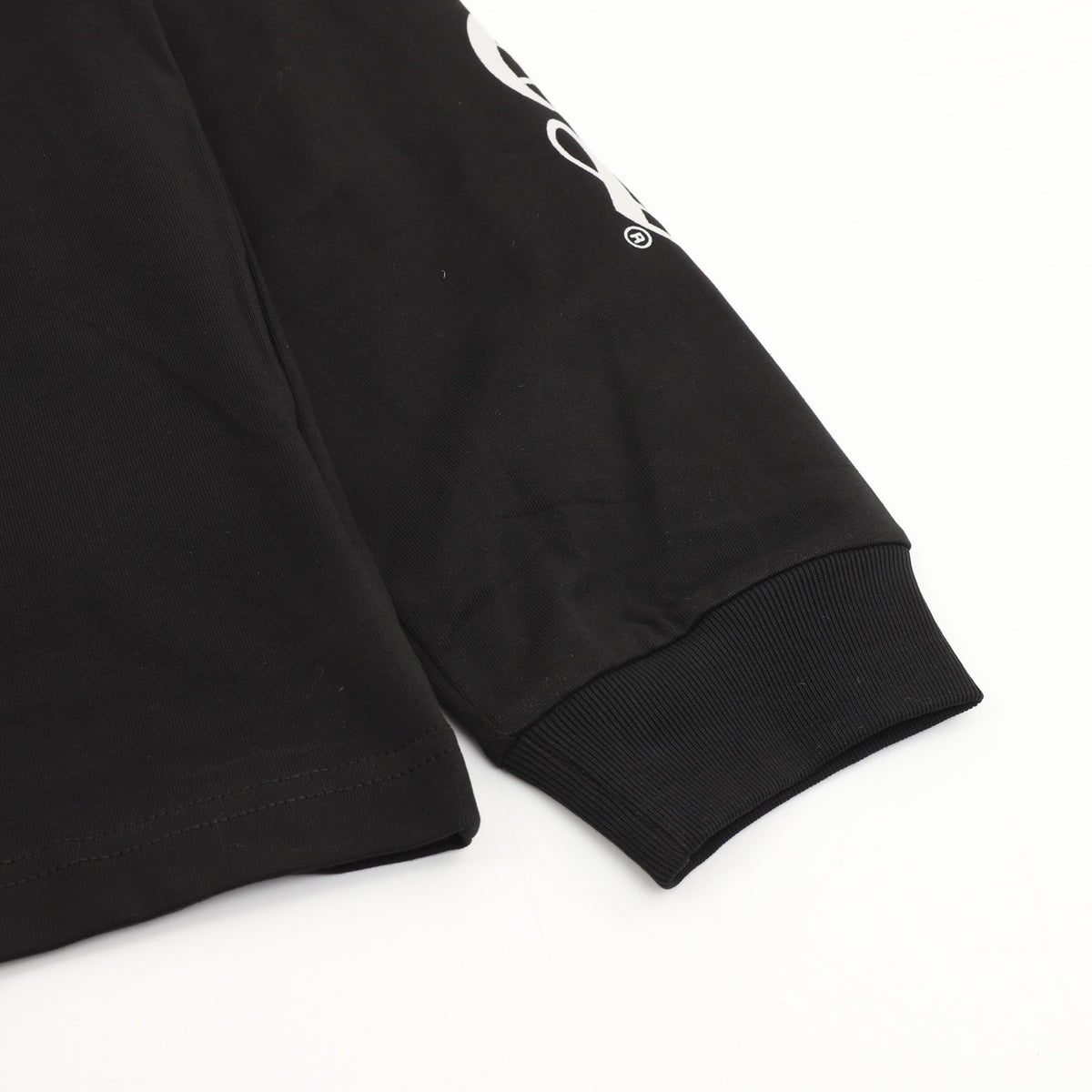 Floral Cross Long Sleeve Pocket T-Shirt Black