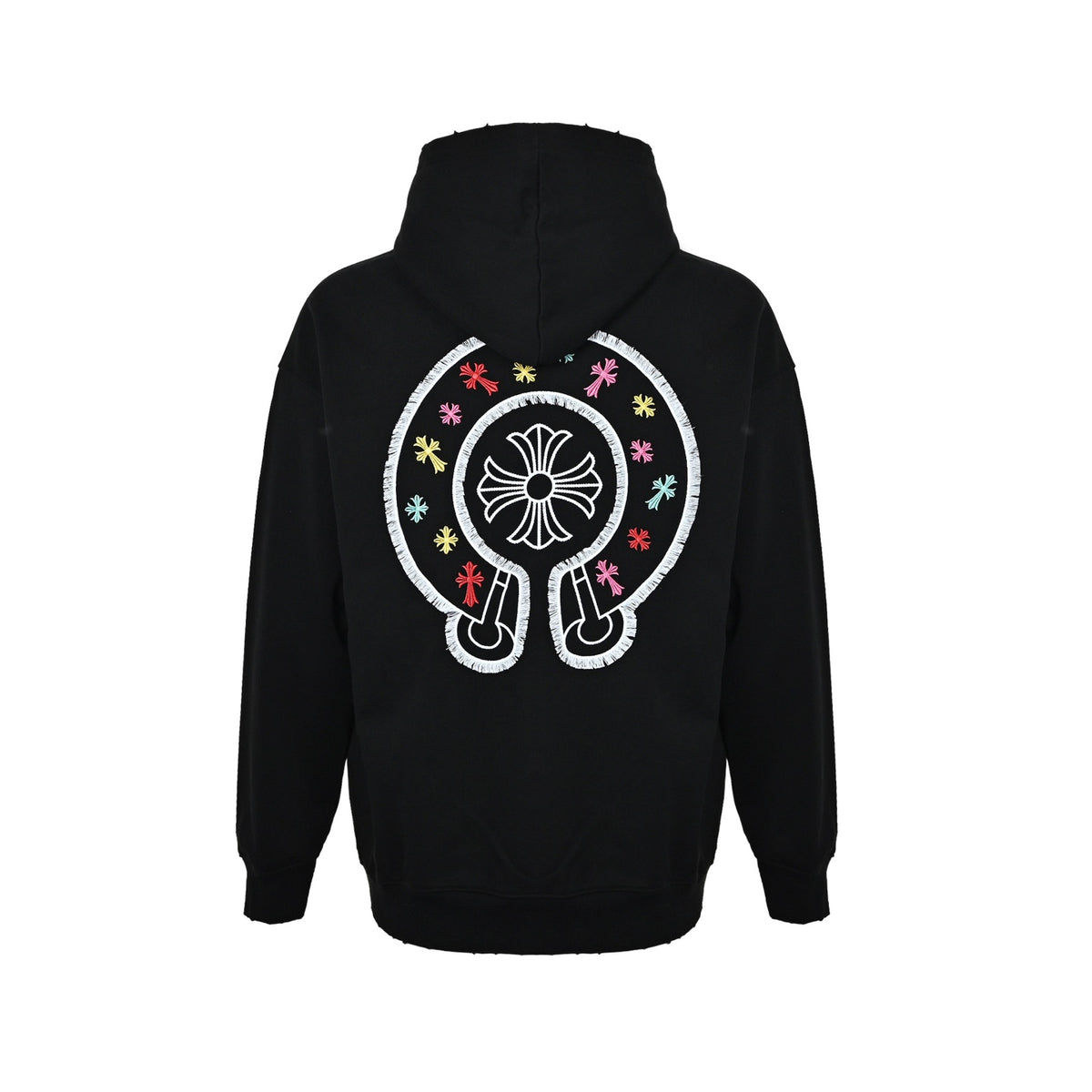 Circular Logo Pullover Hoodie Black