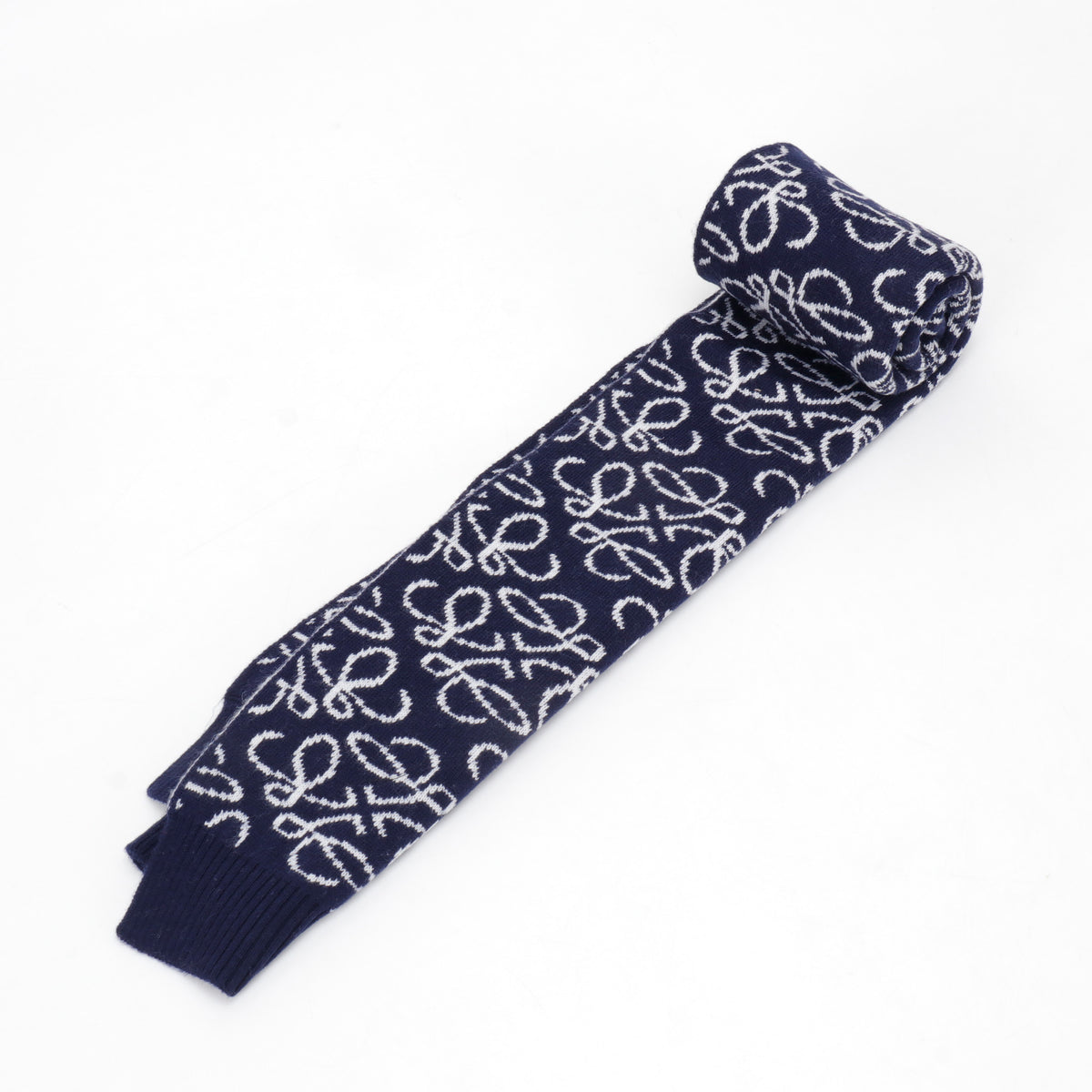 Anagram Jacquard Knit Navy White