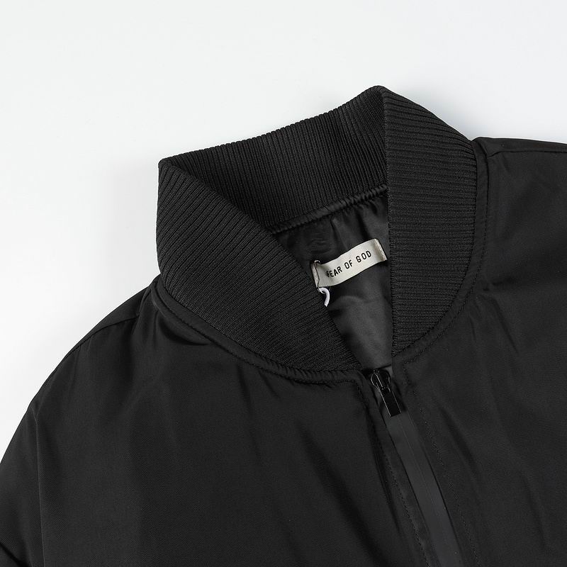 Oversized Padded Bomber Black