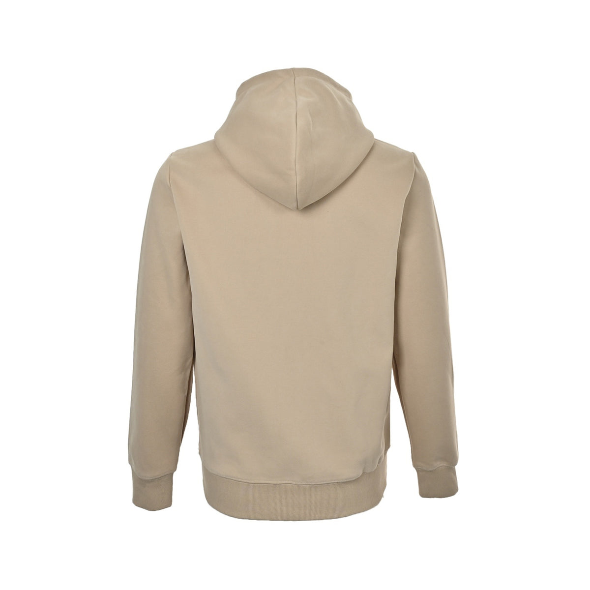 Anagram Contrast-Placket Hoodie Beige Brown