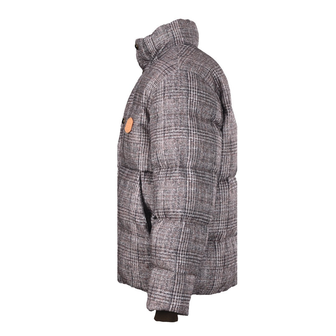 Tweed Down Blouson Glen Plaid