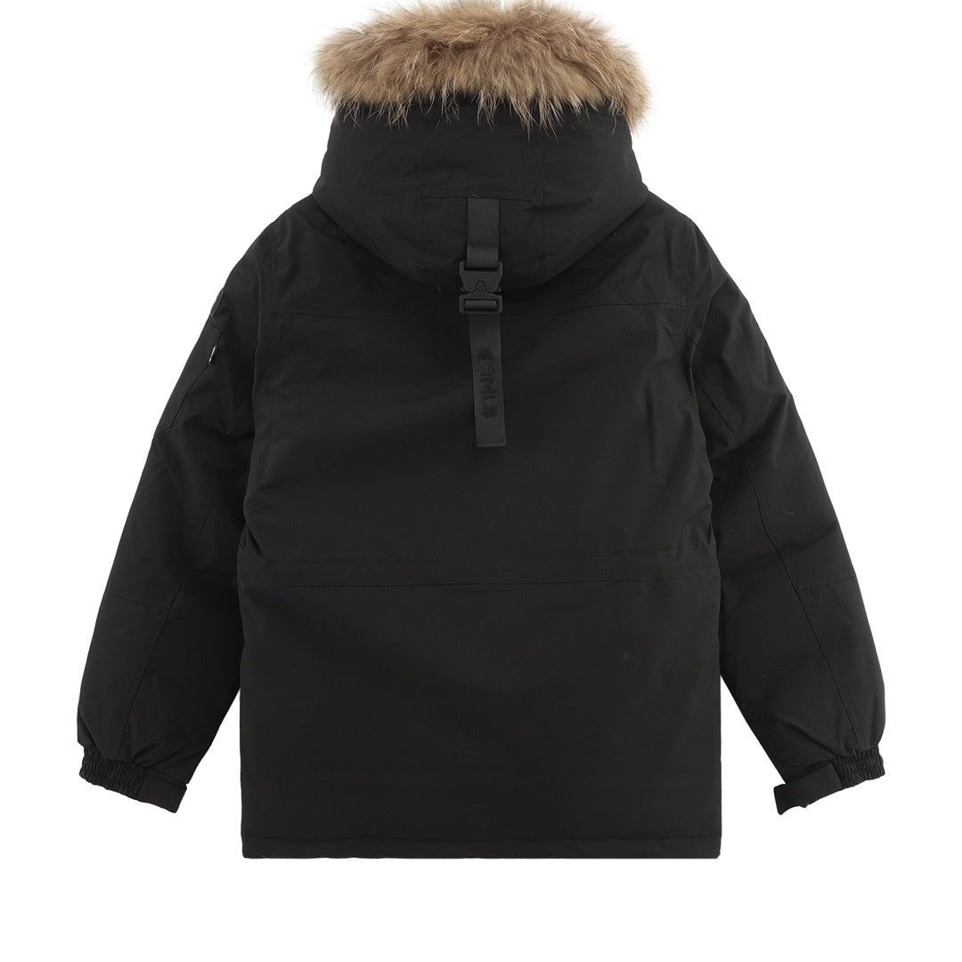New York Yankees Long Puffer Black