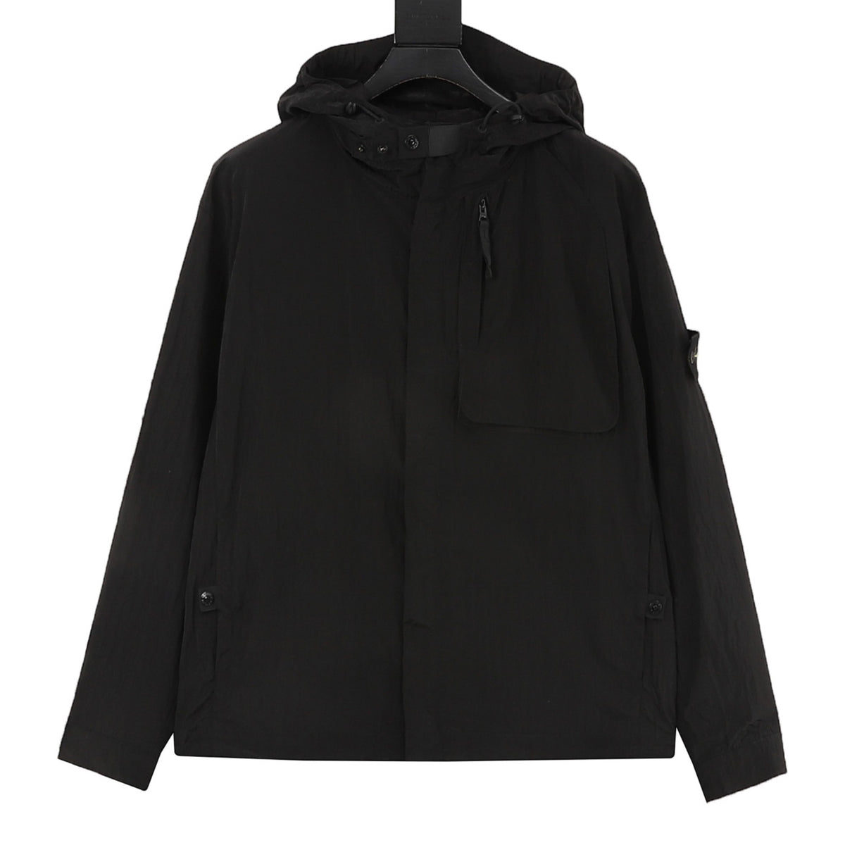 Ghost-Style Hooded Jacket Black