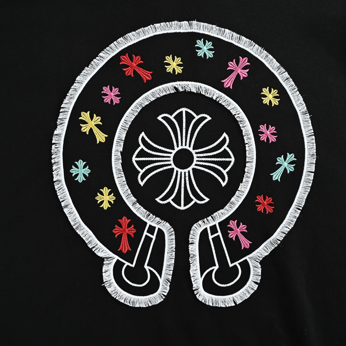 Circular Logo Pullover Hoodie Black