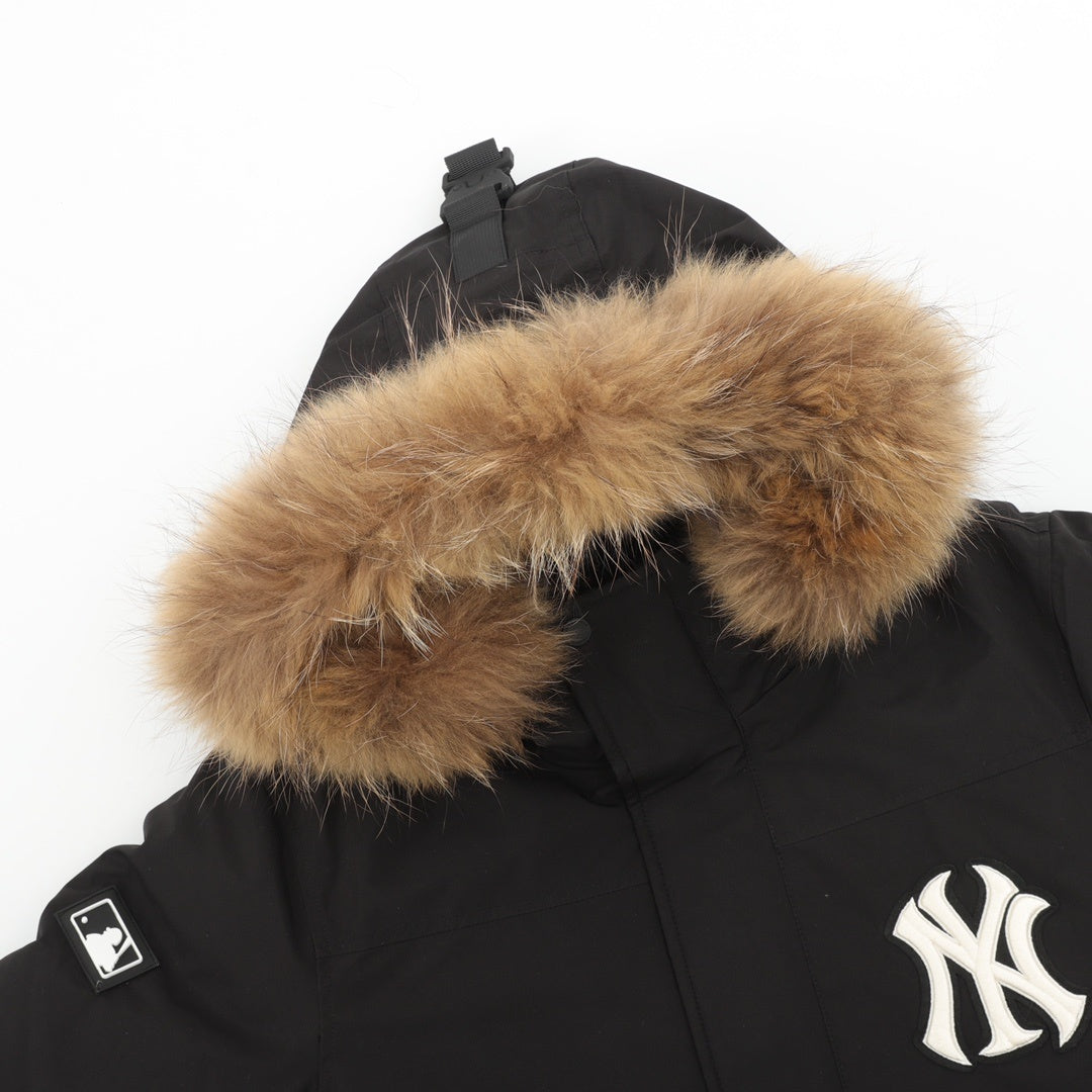 New York Yankees Long Puffer Black