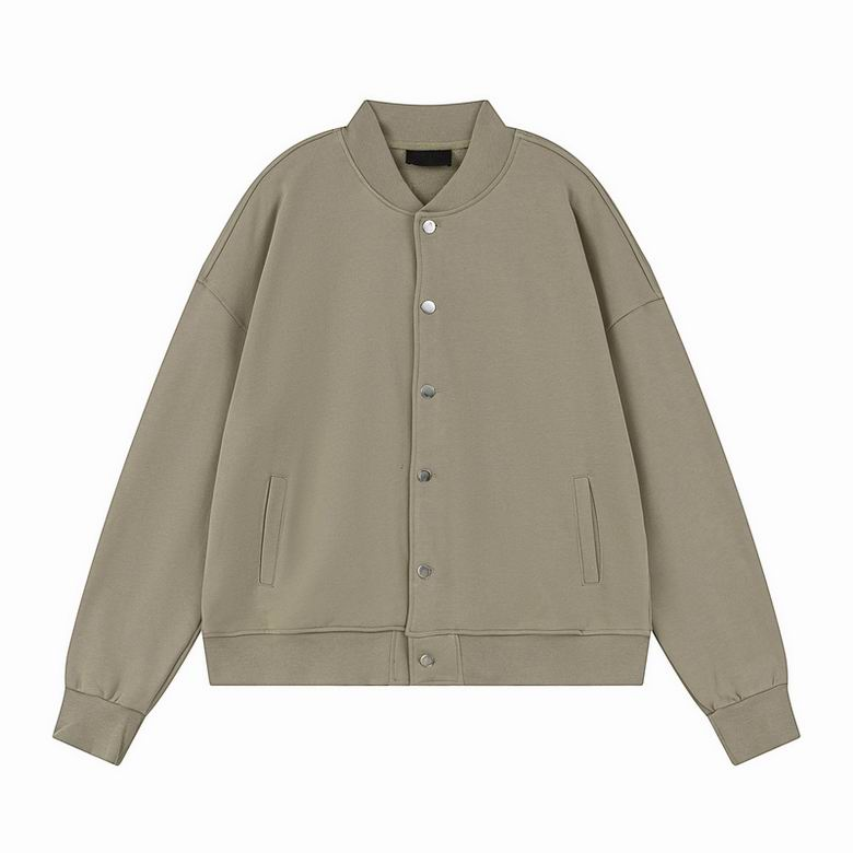 Relaxed Fleece Baseball Jacket