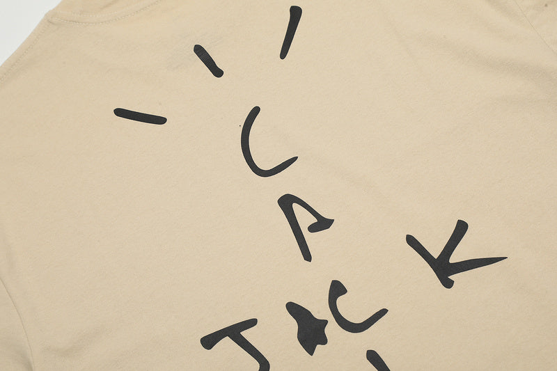 Smiley Face Graphic T-Shirt Black