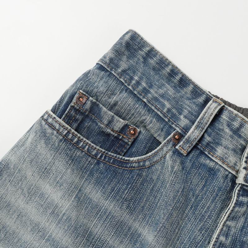 Embroidered Logo Baggy Jeans Light Blue