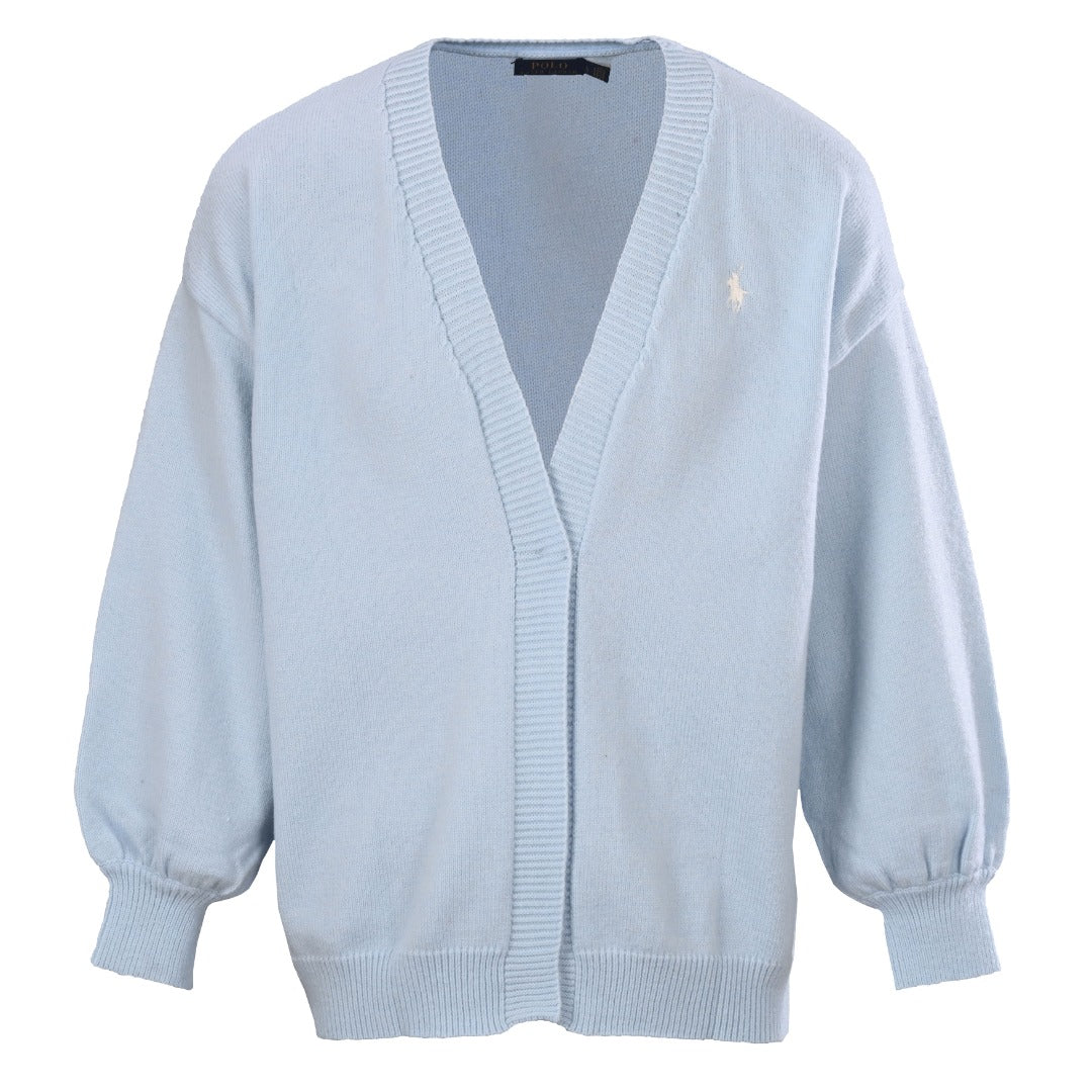 Relaxed V-Neck Cardigan Light Blue