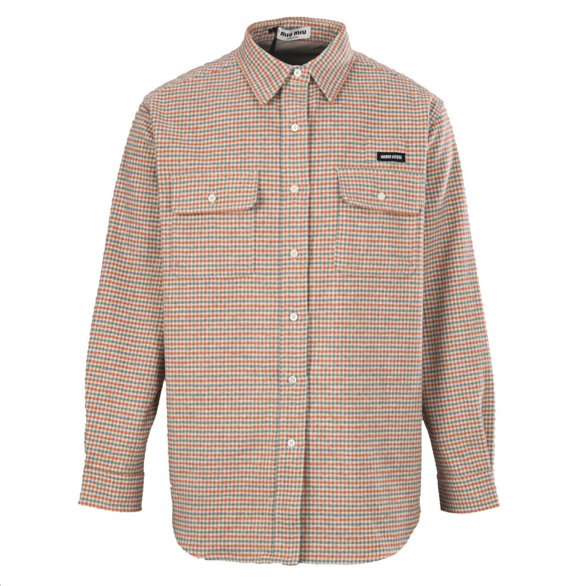 Checked Flannel Orange & Blue-Grey