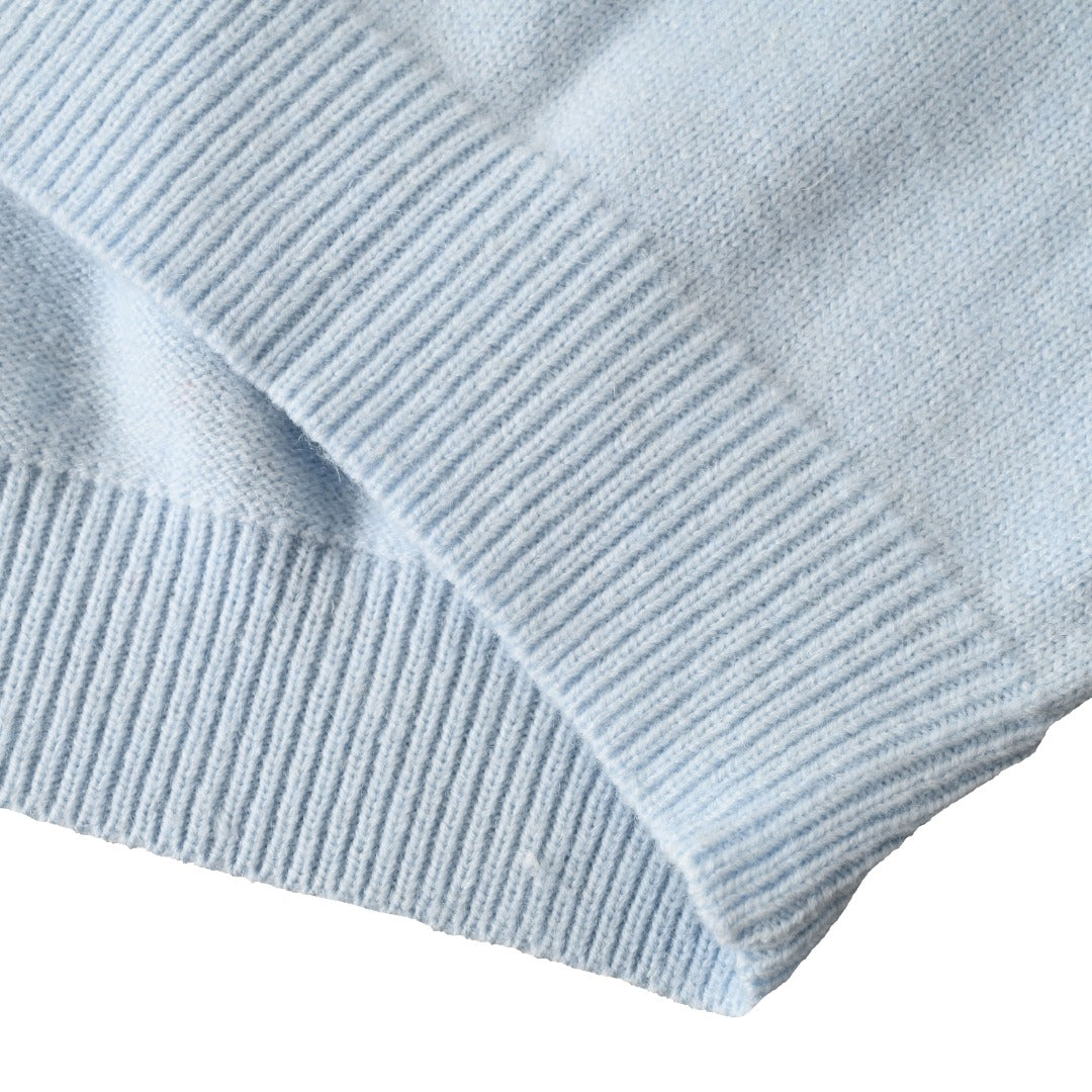Relaxed V-Neck Cardigan Light Blue