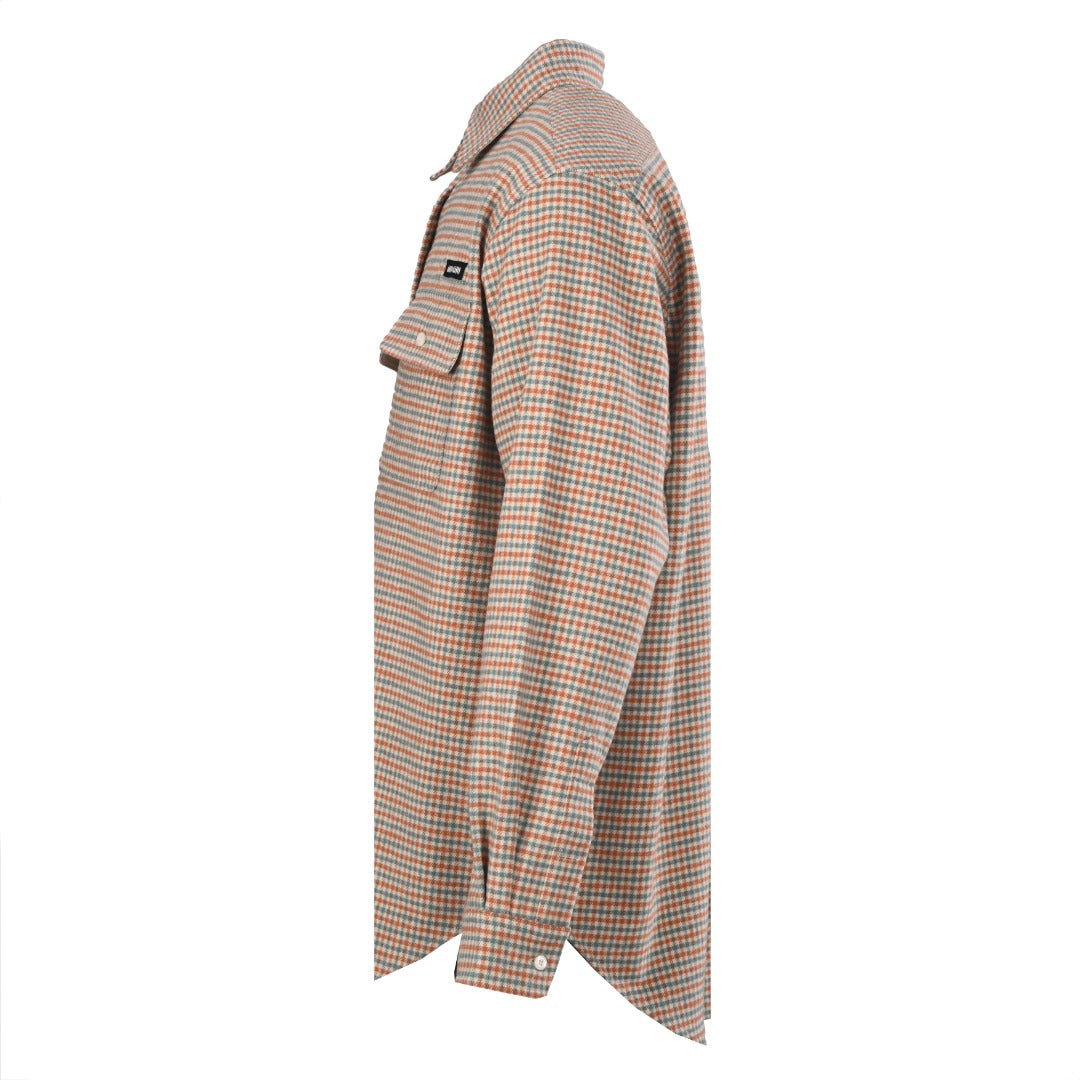 Checked Flannel Orange & Blue-Grey
