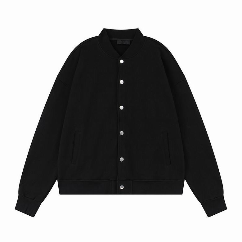 Relaxed Fleece Baseball Jacket