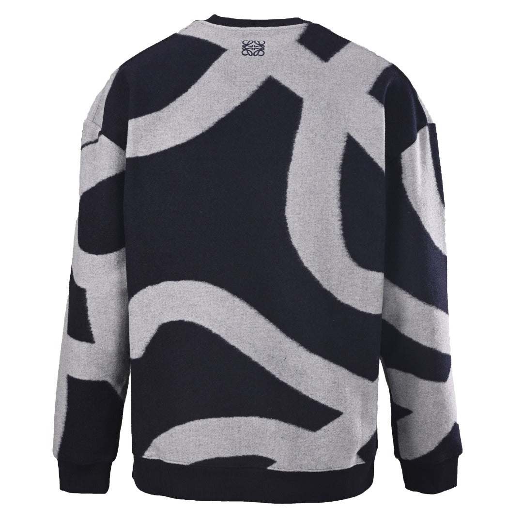 Anagram Jacquard Sweater Navy / Grey