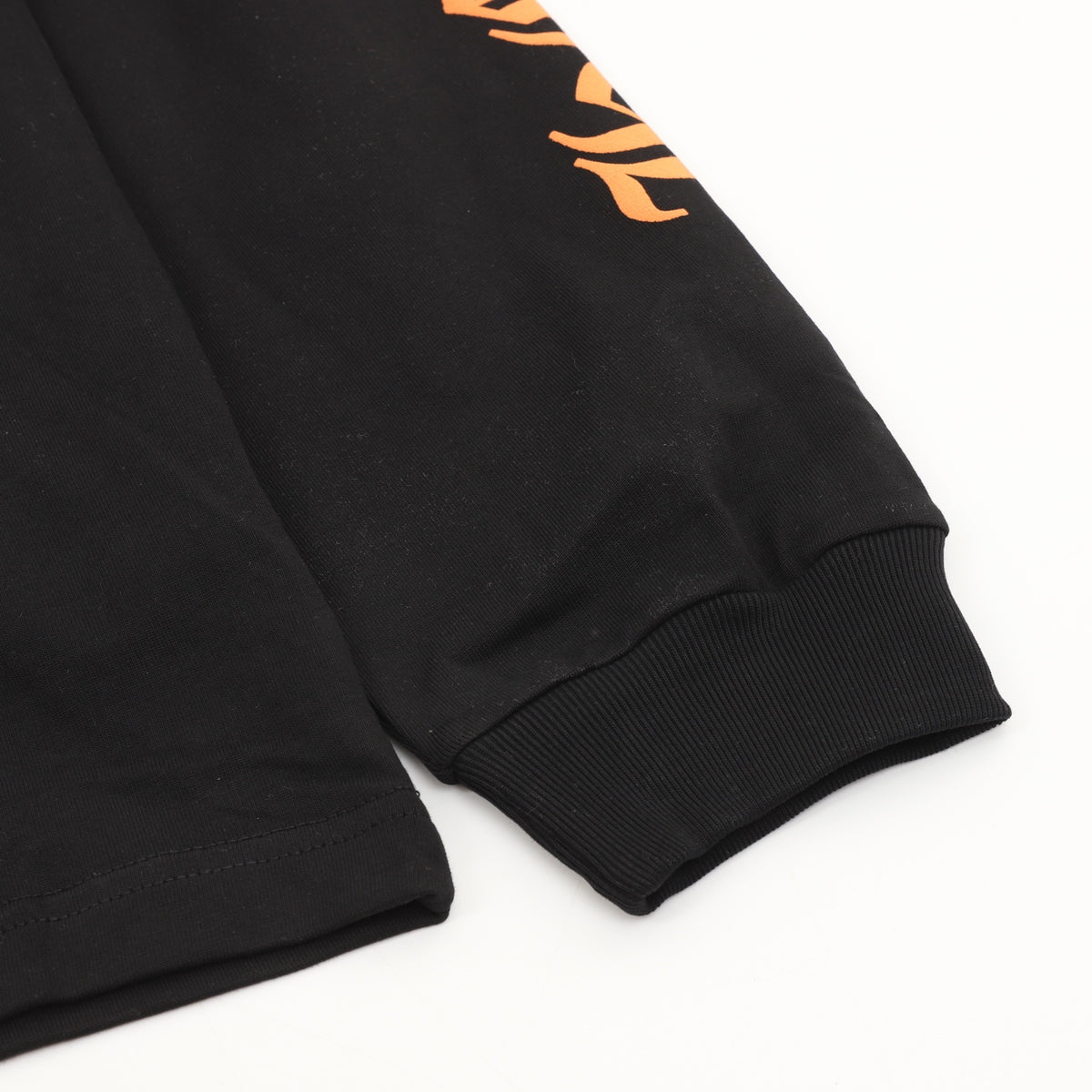 Hollywood Long Sleeve Pocket T-Shirt Black & Orange