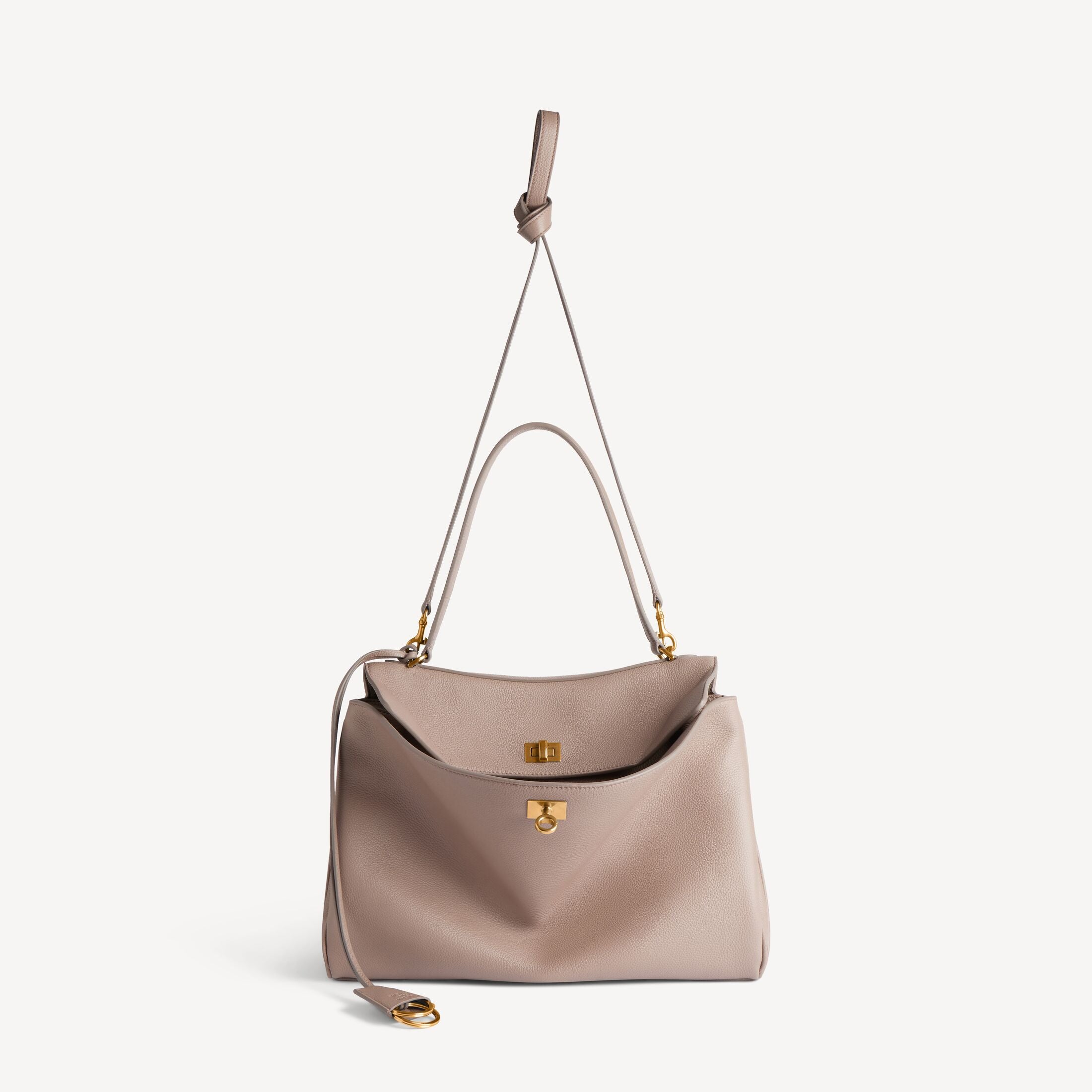 Balenciaga Rodeo Medium Handbag in Sesame Grained Calfskin