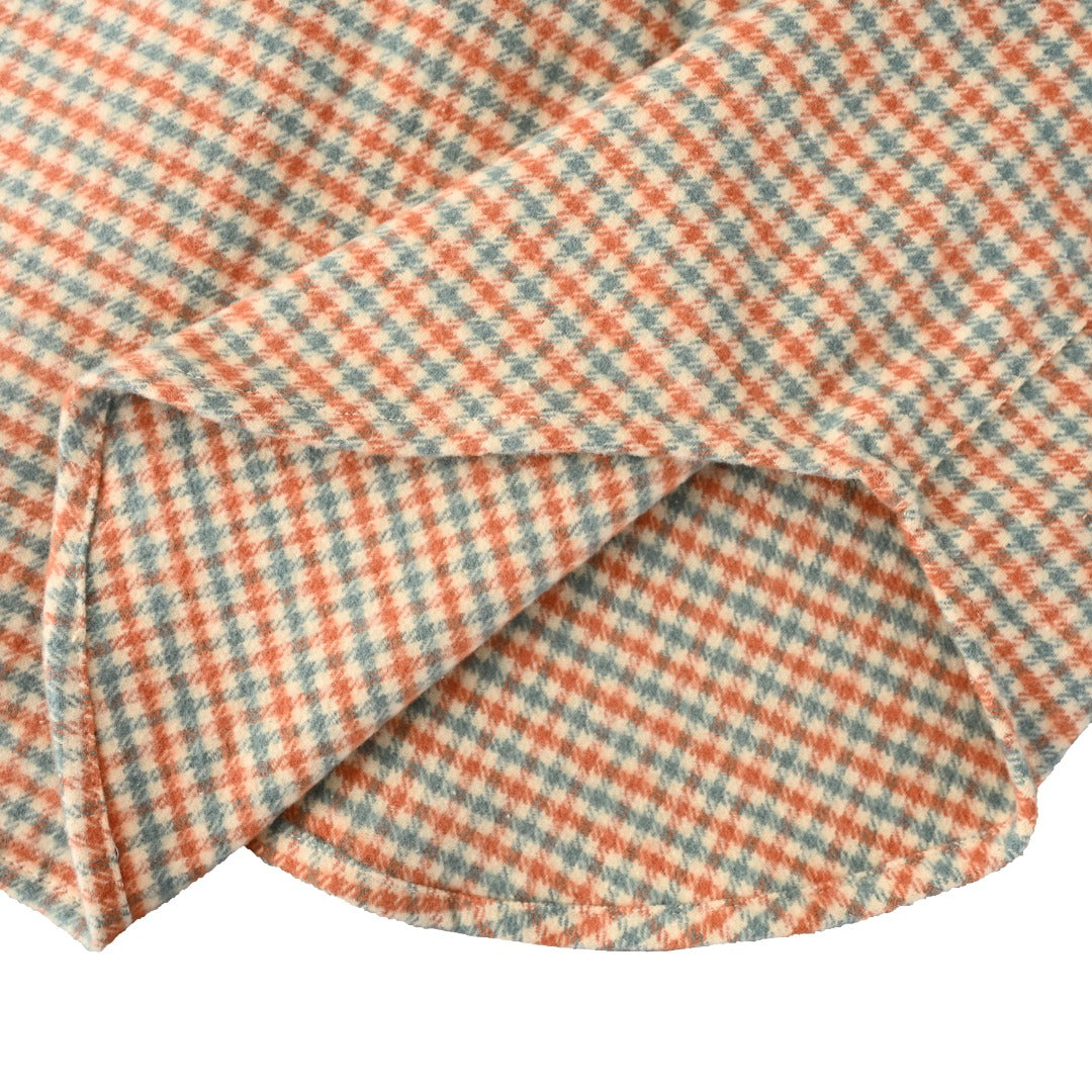 Checked Flannel Orange & Blue-Grey