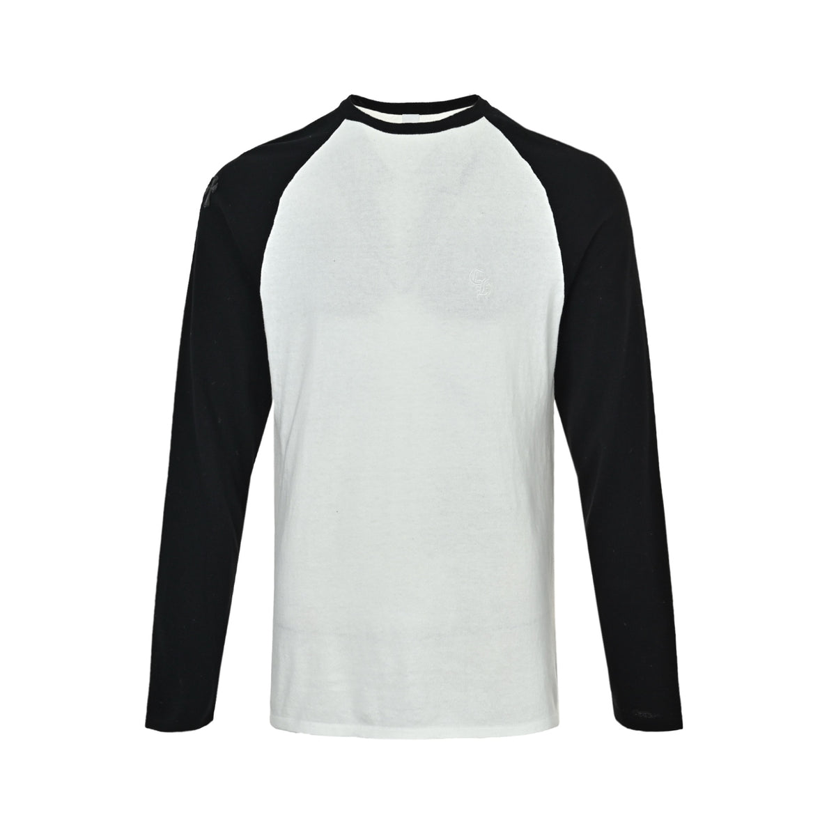 Raglan Baseball Long Sleeve T-Shirt White & Black