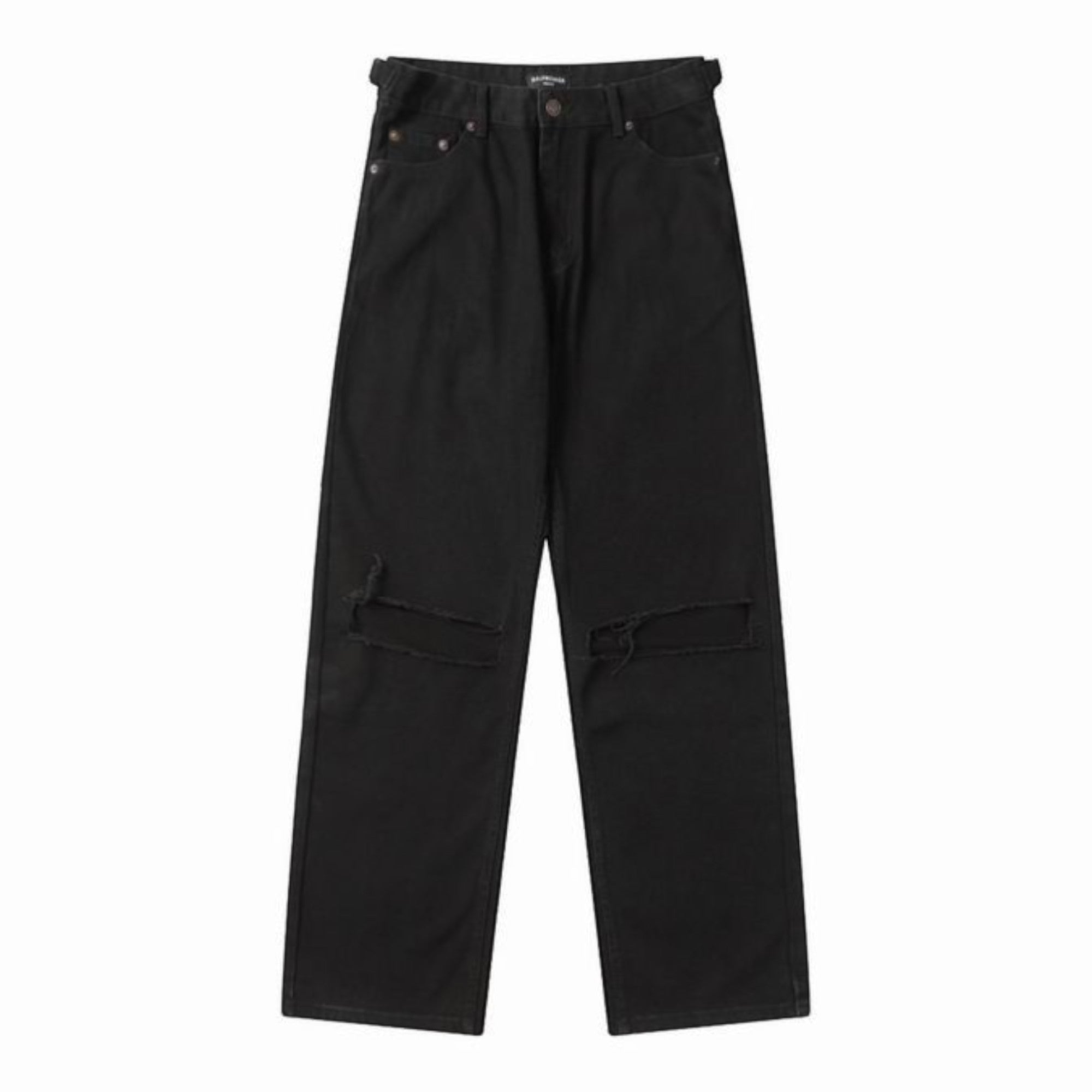 Loose-Fit Buckle Jeans Black