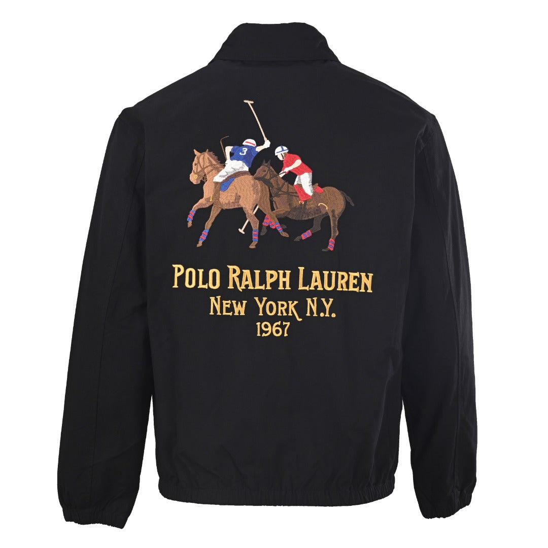 Bayport Cotton-Poplin Embroidered Jacket Black