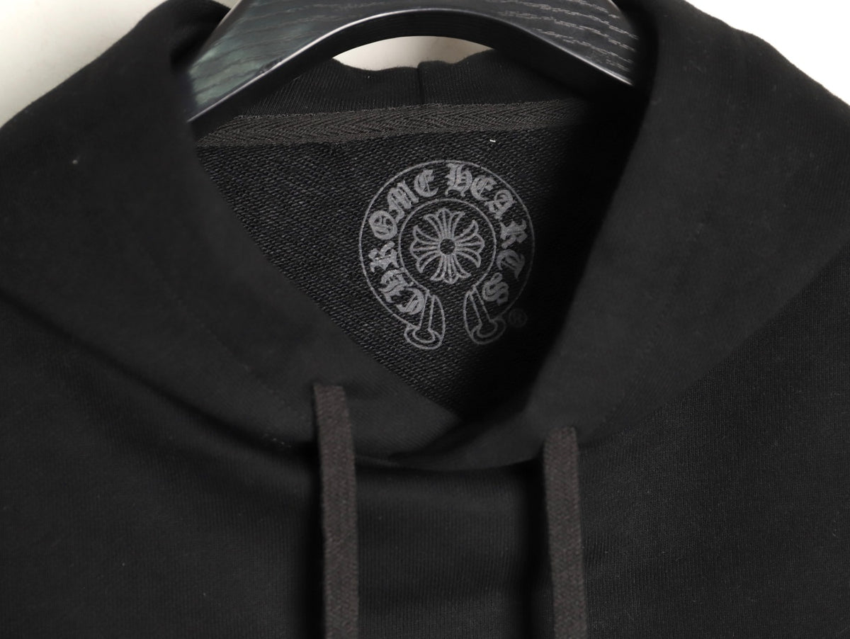 Multicolor Cemetery Cross Pullover Hoodie Black