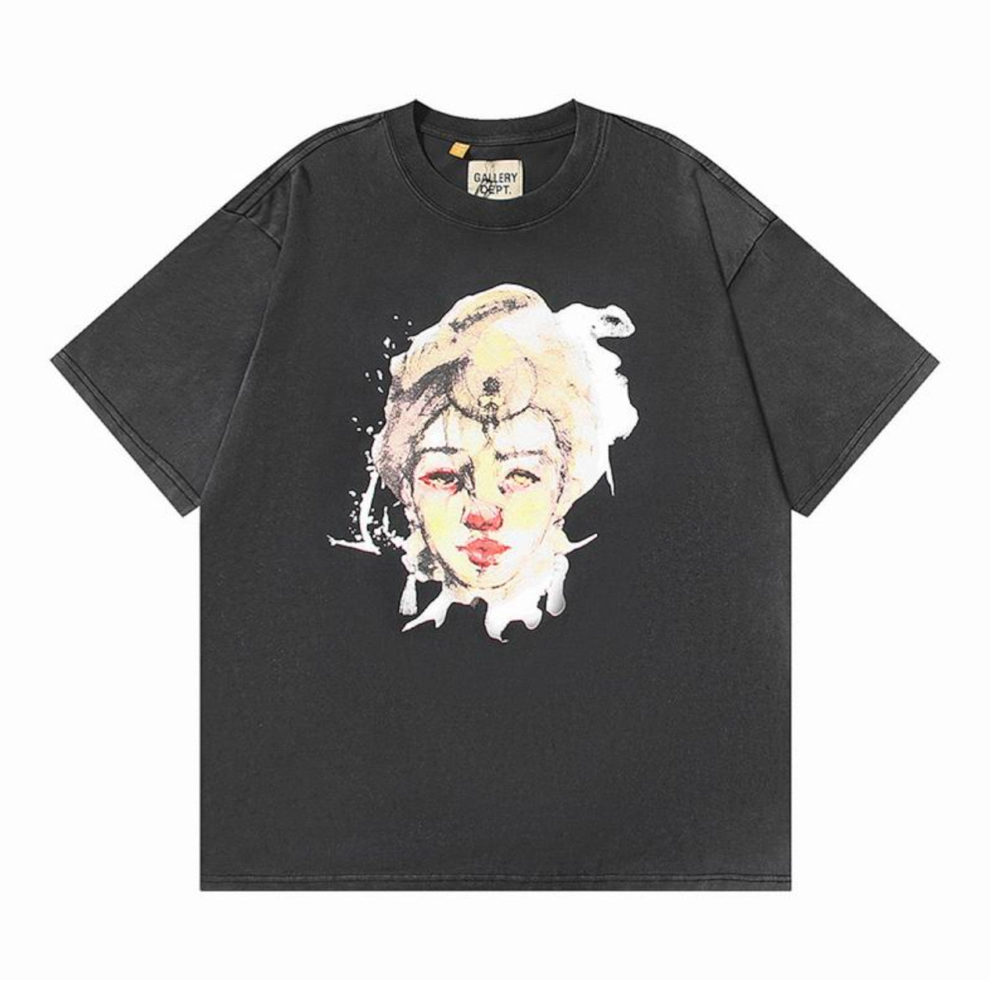 Portrait Paint Graphic Washed Black